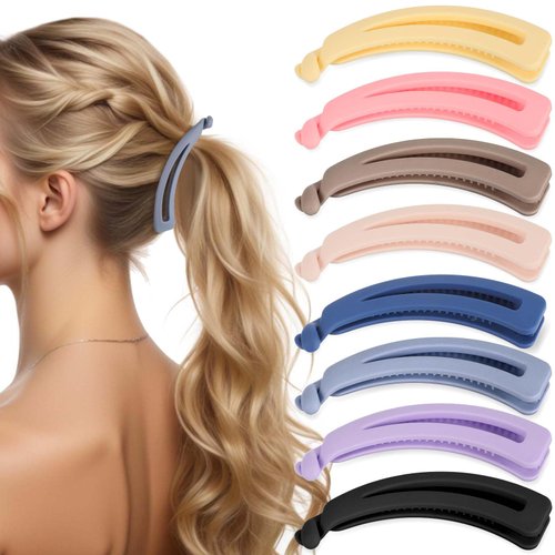 Nogeqi 8 Pcs Banana Hair Clips for Women,Small Banana Clips for Thin Hair,Strong Hold Fine Hair C...