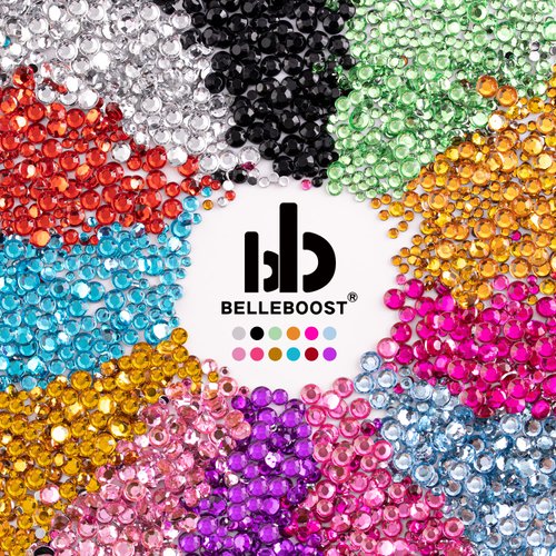 Two Packs of Flatback Rhinestones 4520 Pcs Rainbow Gems Crystal Nail Rhinestones for Crafting, Colorful+ AB+Transparent White Rhinestones for Bedazzling with Picker Tools for Nail Art and Face Makeup