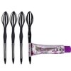 4 Pieces Plastic Hair Color Dye Whisk with Tube Squeezer Dispenser Hair Color Cream Stirrer Mixing Stick Hand Mixer Color Whisk Hair Dye Mixer Salon Barber Hair Coloring Dyeing Whisk 2 Packs (4Pieces)