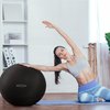 Fitvids Anti-Burst and Slip Resistant Exercise Ball Yoga Ball Fitness Ball Birthing Ball with Quick Pump, 2,000-Pound Capacity, Black, 18-inch, S