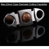 Cigar Cutter Guillotine Stainless Steel Double Blade, 23mm Max. Cigar Diameter Guillotine Cigar Cutter (Gun Color)
