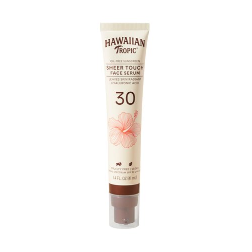 Hawaiian Tropic Sheer Touch Face Serum SPF 30, 1.4oz | Hyaluronic Acid Hydrating Serum For Women ...
