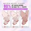 Aokitec UV Gloves for Nails - UPF50+ UV Protection Gloves for Gel Manicures, Anti-UV Gloves for Gel Nail Lamp Fingerless UV Gloves for Nail Art Skin Care Protect Hands from UV Harm (Black)