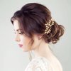 inSowni 12 Pieces Decorative Bridal Wedding Party Prom U-Shaped Gold Metal Eucalyptus Leaf Hair Pins Headpieces Hair Accessories for Brides Bridesmaids Women Girls