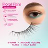 everGREEN Plant Lashes | Half Lashes | Strip Lashes | Natural Wispy Lashes | Fake Eyelashes | Plant-Based Fibres | Flared & Natural Volume (Floral Flare) Half Lash