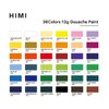 HIMI Gouache Paint Set，Art Supplies for Professionals，36 Colors 12g，Paint for Canvas and Paper