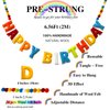 Meygajoe Pre-Strung Happy Birthday Banner - Rainbow Happy Birthday Garland - Natural Handmade Wool Letters & Balls, Reusable Birthday Party Decorations & Party Supplies,Ready-to-Hang - 6Ft