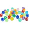 100pcs 16mm Game Dice D6 Six Sided of Rounded Translucent for Yahtzee,Tenzi, Farkle, Bunco, DND, MTG, RPG,Table Board Game or Teaching Math with a Beautiful Blue Drawstring Storage Bag