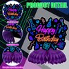 Chinco 6 Pcs Glow Party Birthday Centerpieces Neon Birthday Decorations Honeycomb Birthday Centerpieces Neon Centerpieces for Tables Neon Birthday Party Supplies(Vibrant)