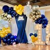 Blue and Gold Balloons, 60 pcs 12 inch Navy Blue and Gold Birthday Balloons with Confetti Balloons, Metallic Gold Party Balloons, Blue Balloons Party Decorations for Wedding Birthday Baby Shower