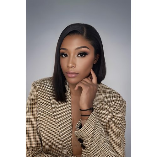 Short Bob Wig Human Hair 180% Density Glueless Pre Plucked with Baby Hair Glueless Human Hair Wigs for women 13x4 HD Lace Frontal Bob Wigs Human Hair Natural Black 10 Inch