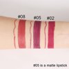 Plum Purple Lip Liner and Lipstick Combination DNM Matte Women's Lipstick, Lip Liner, Lip Gloss, Long-Lasting Waterproof, Cruelty-free 24 Hour Lipstick and Lip Liners Combo Lipliners Pencil Set 05#