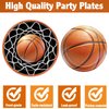 136 PCS Basketball Plates Tableware Set Basketball Birthday Party Decorations Sports Theme Party Supplies for Boys Kids Serves 24