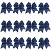 8 Inch Cheerleader Bows Ponytail Holder Cheerleading Bows Hair Tie(Navy blue)