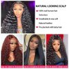 Deep Wave Lace Front Wigs Human Hair 13x4 HD Lace Front Wigs Pre Plucked Bleached Knots 200% Density Glueless Wigs Human Hair With Baby Hair Deep Curly Human Hair Wig For Women Natural Color 28 Inch