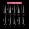 500PCS Stiletto Nail Tips SWETIDY Extra Long Nails Clear Nail Tips Half Cover Nail Tips XL Stiletto Shape Nail Tips Artificial Acrylic Nails Pointed Press On Nails for Halloween Nail Salon and Home DIY 10 Sizes with Box