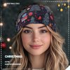 Acenail Wide Headbands Non Slip Knotted Turban Headband Elastic Santa Claus Xmas Hairbands Deer Red Workout Head Wraps Yoga Hair Scarfs Christmas Hair Accessories for Women 4Pcs (Xmas D, 9.8 * 5.9'')