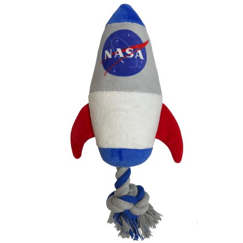 Pets First NASA Rocket Rope Dog Toy, Rocketship Toy for Dogs and Cats with NASA Logo and Design, Dog Rope Toy