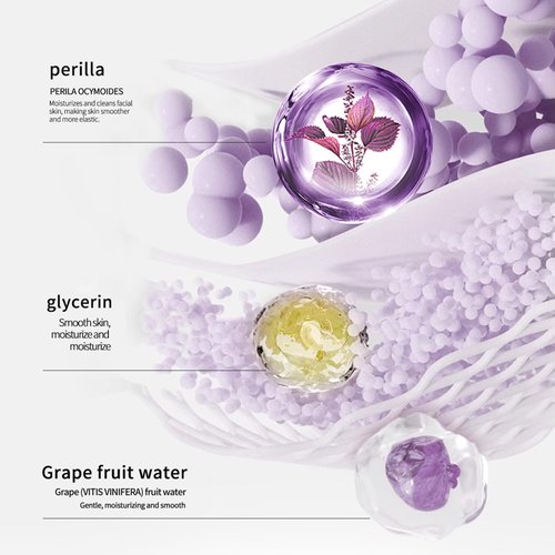 BLUE LOVE Perilla Makeup Remover Cleanser Water, Hydrating Facial Cleanser and Non-Greasy Makeup Remover, Removes Waterproof Eyes and Face Makeup for Normal To Sensitive Skin Types,16.9 fl oz