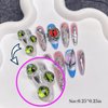 Eye Beads Nail Charms for Acrylic Nails,100PCS 3D Crystal Nail Art Rhinestones Mixed Animal Eye Decoration, Nail Diamonds Y2K Nail Jewels Accessories for Nail Art Supplies Manicure Craft DIY (0.24in)