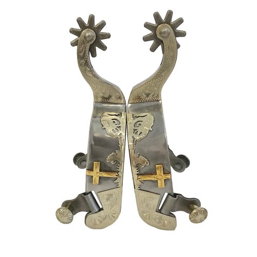 AJ Tack Sweet Iron Praying Cowboy Spurs - Mens