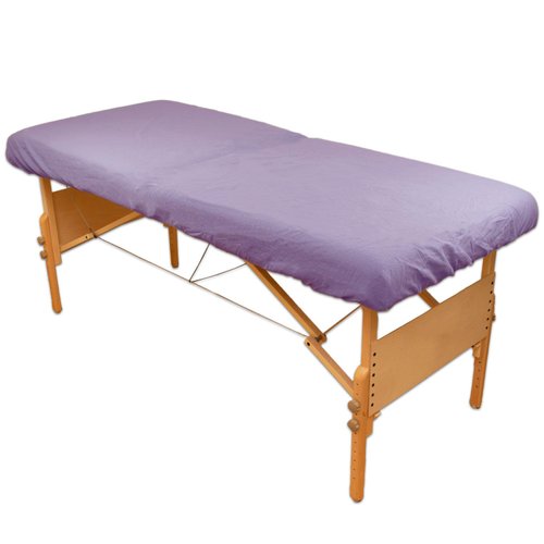 Body Linen Comfort Deluxe Flannel Massage Table Fitted Sheet. Premium Quality 100% Cotton Therapy Table Sheets. Elastic All Around for a Great Fit on your Massage Bed - Color: White