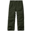 linlon Kids' Cargo Pants, Boy's Casual Outdoor Quick Dry Waterproof Hiking Climbing Convertible Trousers #9035-Army Green-L