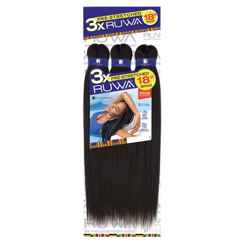 Sensationnel Crochet Braids X-Pression 3X Ruwa Pre-Stretched Braid 18" (5-PACK, 2)