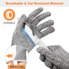 Chuarry 10 Pairs Cut Resistant Gloves Cutting Proof Gloves Level 5 Protection Kitchen Cuts Gloves for Shucking Fish (Gray,Medium)