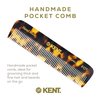 Kent FOT TY Fine Tooth Comb - Beard Comb-Handmade Travel Pocket Comb - Styling Small Comb - Hair Comb for Fine or Thinning Hair-Mustache and Beard Care, Hair-Essential Comb for Kent Beard Kit