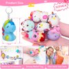 POKONBOY 30 Pack Kawaii Squishies Squishy Toys, Animals Squishies Cute Unicorn Donuts Slow Rising Creamy Scent Stress Relief Squishies Pack Party Favors Decorative with Key Chain