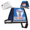 Complete Service Dog Vest with Exclusive Patch, ID Badge and Zipper Pocket (35" - 39" Girth (L), Blue) - Includes a complimentary 5 Pack of Service Dog Law Cards