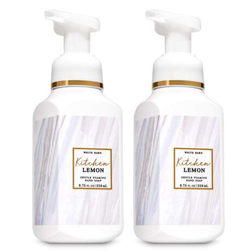 Bath & Body Works White Barn Kitchen Lemon Gentle Foaming Hand Soap 8.75 fl oz / 259 mL each Pack of 2