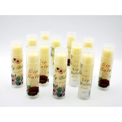 ZZYBIA Assorted Clear Vinyl Lip Balm Label Sticker for Lip Balm Tube Container 60pcs
