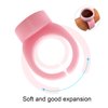 100pcs Soft Silicone Tattoo Ink Rings Pigment Caps Semi-Permanent Microblading Ink Cup Holders Microblading Tattoo Supplies (Pink)