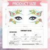 Konsait 24 Sheets Face Eye Tattoos Temporary Eyeshadow Stickers Black Lace Temporary Tattoos for Women Girls Eyeliner Stickers Tattoo Makeup for Halloween Christmas Birthday Masquerade Party