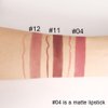 2 in 1 Antique Rose Matte Lip Liner & Lipstick Combination, DNM Metallic Dual Ended Lipstick, Lip Liner, Lip Gloss, 24 Hour all Day Long-Lasting Waterproof Lipliners Pen for Women Lip Makeup Gift 04#