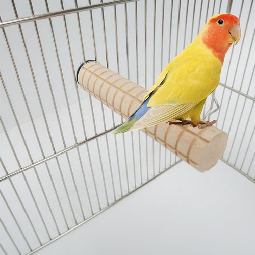 2 PCS Bird Chewing Toy Parrot Wood Toys Bird Shredding Biting Wood Teething Toys Bird Perch Stand Bird Cage Accessories for Small Animals Hamster Lovebird Parakeets Cockatiels Conures Budgie
