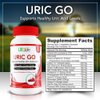 #1 URIC GO Uric Acid Cleanse Support Supplement for G.O.U.T - Natural Kidney Cleanse Detox Formula Chanca Piedra, Celery Seed, Tart Cherry, Cranberry, Pomegranate, Turmeric, Vegan Non-GMO 60 Capsules