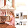 MUCKLILY 8pcs Dollhouse Bathroom Set, 1 12 Scale Dollhouse Toilet Bathtub Wood Bathroom Cabinet with Sink Miniature Furniture for Dollhouse Bathroom Accessories