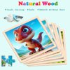 Dinosaur Puzzles for Toddlers 2-4 Years Old，Set of 6 Wooden Puzzles- 9 Pieces for Kids Children Learning Educational Puzzles Toy Gift for Boys and Girls 2 3 4 5 Years Old.