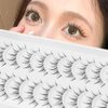 outopen Manga Lashes with Clear Band Japanese Anime Cosplay Eyelashes Asian False Eyelashes Natural Look Like Individual Clusters(B02-Asian Style | 9-13MM)