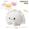 Ditucu Cute Dumpling Plush Pillow Mommy 14 inch with 3 Babies 4 inch Family Food Shaped Stuffed Animals Plushies Toys Gifts for Kids