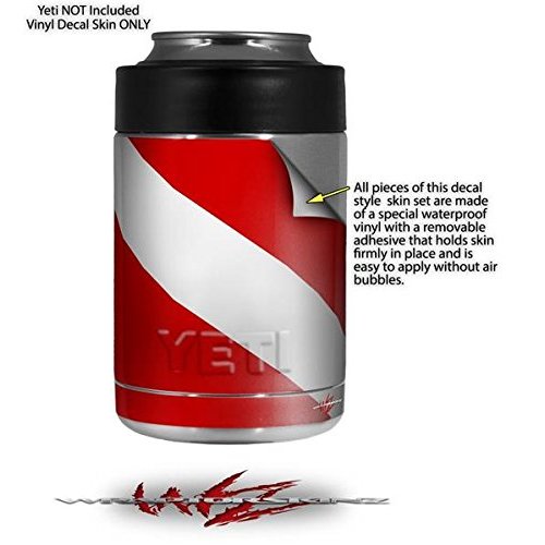 Dive Scuba Flag - Decal Style Skin Wrap fits Yeti Rambler Colster and RTIC Can (Cooler NOT Included)