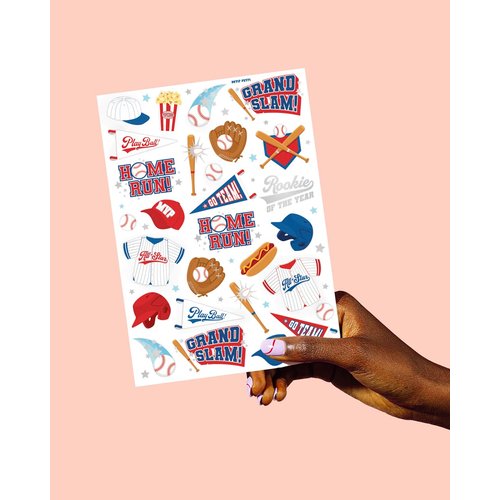 xo, Fetti Baseball Temporary Tattoos - 50 Foil Styles | Baseball Birthday Party, Boys + Girl Sports, Baseball Party Supplies, Baseball Baby Shower