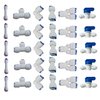 Lemoy 1/4" OD Quick Connect Push In to Connect Water Tube Fitting for RO Reverse Osmosis Water Filter Fittings Pack of 30