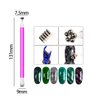 JERCLITY 5 Pieces Nail Magnet Stick Cat Eye Magnet Tool Double-Headed Flower Design Nail Art Magnet Pen Set Magnet Wand Strong Magnet Stick Dotting Pens for Home DIY, Salon, Studio