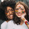 FANRUI 84+ PCS LGBT Gay Pride Temporary Tattoos For Women Men Adults, Rainbow Temporary Tattoos, Kids Pride Face Tattoos Stickers Body Art, Rainbow Pride Accessories Parades Celebrations Party Festivals