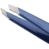 natraco Slant Tweezers - Sharp Precision Stainless Steel - Professional Tweezers for Eyebrows & Facial Hair Removal (Blue Textured)