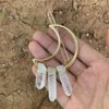 LQQQL Hair Clip - Natural Quartz Stone Celtic Hair Sticks for Long Hair, Irish Hair Accessories (2pcs)